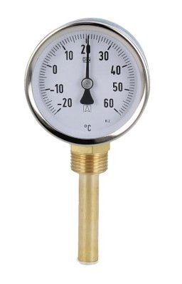 Termometr bimetaliczny BiTh 63, fi63 mm, -20÷60°C, L 63 mm, G1/2", rad, kl. 2