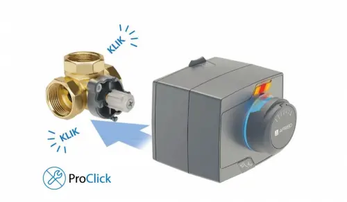 3-drogowy obrotowy zawór mieszający ARV 386 ProClick, DN40, Rp1 1/2", Kvs 25