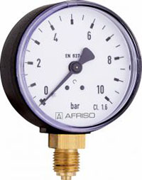 Manometr standardowy RF 80, D201, fi80 mm, 0÷40 bar, G1/2", rad, kl. 1,6