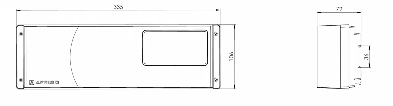 Listwa sterująca przewodowa FloorControl WB01 D-8-24 - wymiary