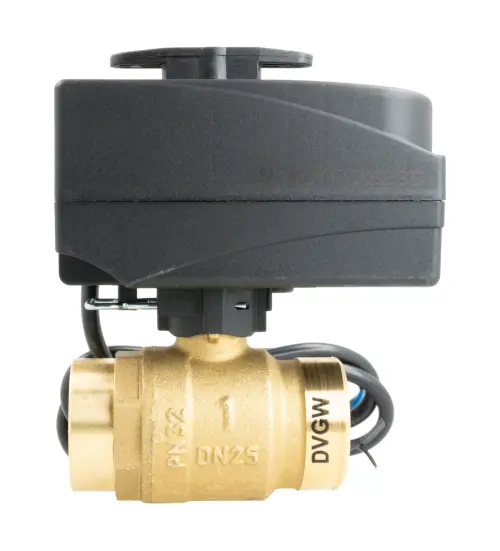 2-drogowy zawór kulowy z siłownikiem BEV, DN25, Rp1", Kvs 60 m3/h, 24 V AC, NO
