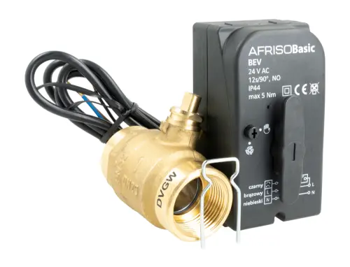 2-drogowy zawór kulowy z siłownikiem BEV, DN25, Rp1", Kvs 60 m3/h, 24 V AC, NO