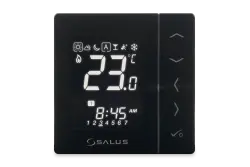 Przewodowy, podtynkowy, cyfrowy regulator temperatury VS30B, tygodniowy, czarny, 230 V