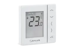 Przewodowy, podtynkowy, cyfrowy regulator temperatury VS35W, dobowy, biały, 230 V.