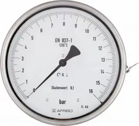 Manometr precyzyjny#RF 160 F D 401, fi 160 mm, 0-0,6 bar, 1/2" rad, kl. 0,6