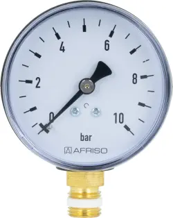 Manometr grzewczy RF 63, fi63 mm, 0÷10 bar, G1/4", rad, kl. 2,5