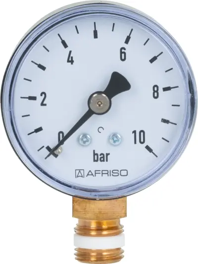 Manometr grzewczy RF 50, fi50 mm, 0÷10 bar, G1/4", rad, kl. 2,5