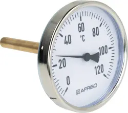Termometr bimetaliczny BiTh 100, fi100 mm, 0÷120°C, L 100 mm, G1/2", ax, kl. 2