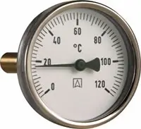 Termometr bimetaliczny BiTh 63, fi63 mm, -20÷60°C, L 40 mm, G1/2", ax, kl. 2