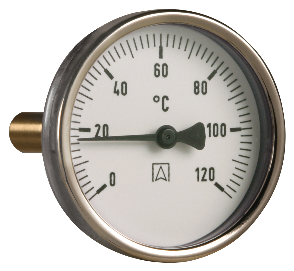 Termometr bimetaliczny BiTh 100, fi100 mm, -20÷60°C, L 40 mm, G1/2", ax, kl. 2