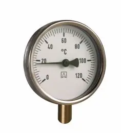 Termometr bimetaliczny BiTh 80, fi80 mm, 0÷60°C, L 63 mm, G1/2", rad, kl. 2