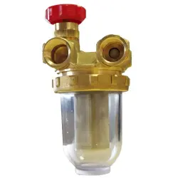 Filtr olejowy dwururowy Z 1/2 - 500 Si, z wkładem plastikowym, 310 l/h