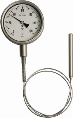 Termometr gazowy FTh 100 Ch, D442, fi100 mm, 0÷120°C, rad, kl. 1, kapilara 1 m