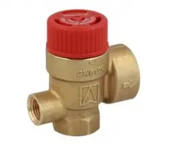Zawór bezpieczeństwa do c.o. MS z wyjściem na manometr GW G1/4", 3 bar, Rp1/2" x Rp3/4"