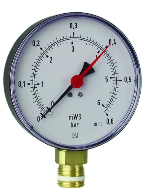 Hydromanometr HY 100, fi100 mm, 0÷1 bar, G1/2", rad, kl. 2,5