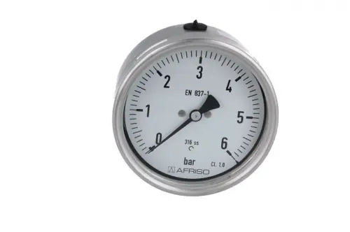 Manometr przemysłowy RF 100 I, D411, fi100 mm, 0÷6 bar, G1/2", exc, kl. 1,0