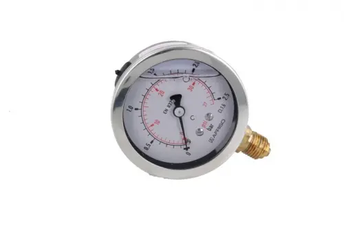 Manometr glicerynowy RF 63 Gly, D701, fi63 mm, 0÷2,5 bar, G1/4", rad, kl. 1,6