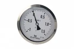Manometr glicerynowy RF 100 Gly, D711, fi100 mm, -1÷1,5 bar, G1/2", ax, kl. 1,6