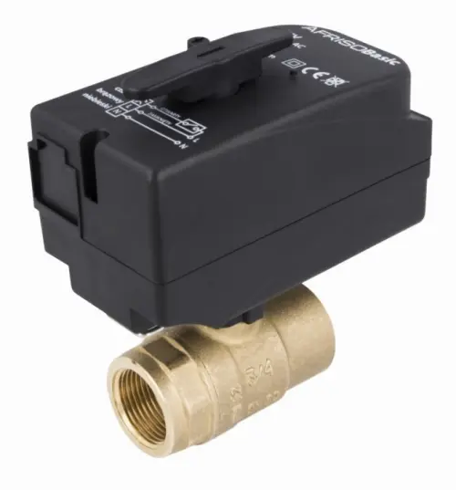 2-drogowy zawór kulowy z siłownikiem BEV, DN20, Rp3/4", Kvs 45 m3/h, 24 V AC, NO