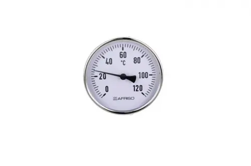 Termometr bimetaliczny BiTh 100, fi100 mm, 0÷120°C, L 150 mm, G1/2" ax, kl. 2