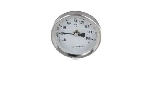 Termometr bimetaliczny BiTh 63, fi63 mm, 0÷160°C, L 40 mm, G1/2", ax, kl. 2
