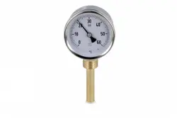 Termometr bimetaliczny BiTh 63, fi63 mm, 0÷60°C, L 63 mm, G1/2", rad, kl. 2