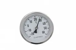 Termometr przemysłowy BiTh 100 I, D211, fi100 mm, -20÷60°C, L 63 mm, G1/2", ax, kl. 1