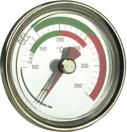 Termometr bimetaliczny do pomiaru temperatury spalin RT 80, fi80 mm, L 150 mm, 0÷300°C, ax, kl. 2
