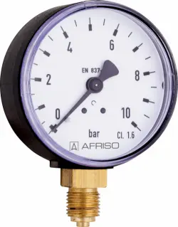 Manometr standardowy RF 100, D211, fi100 mm, -1÷0 bar, G1/4", ax, kl. 1,6