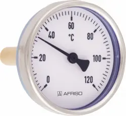 Termometr bimetaliczny BiTh 63 E, D302, fi63 mm, -20÷60°C, L 100 mm, rad, kl. 1