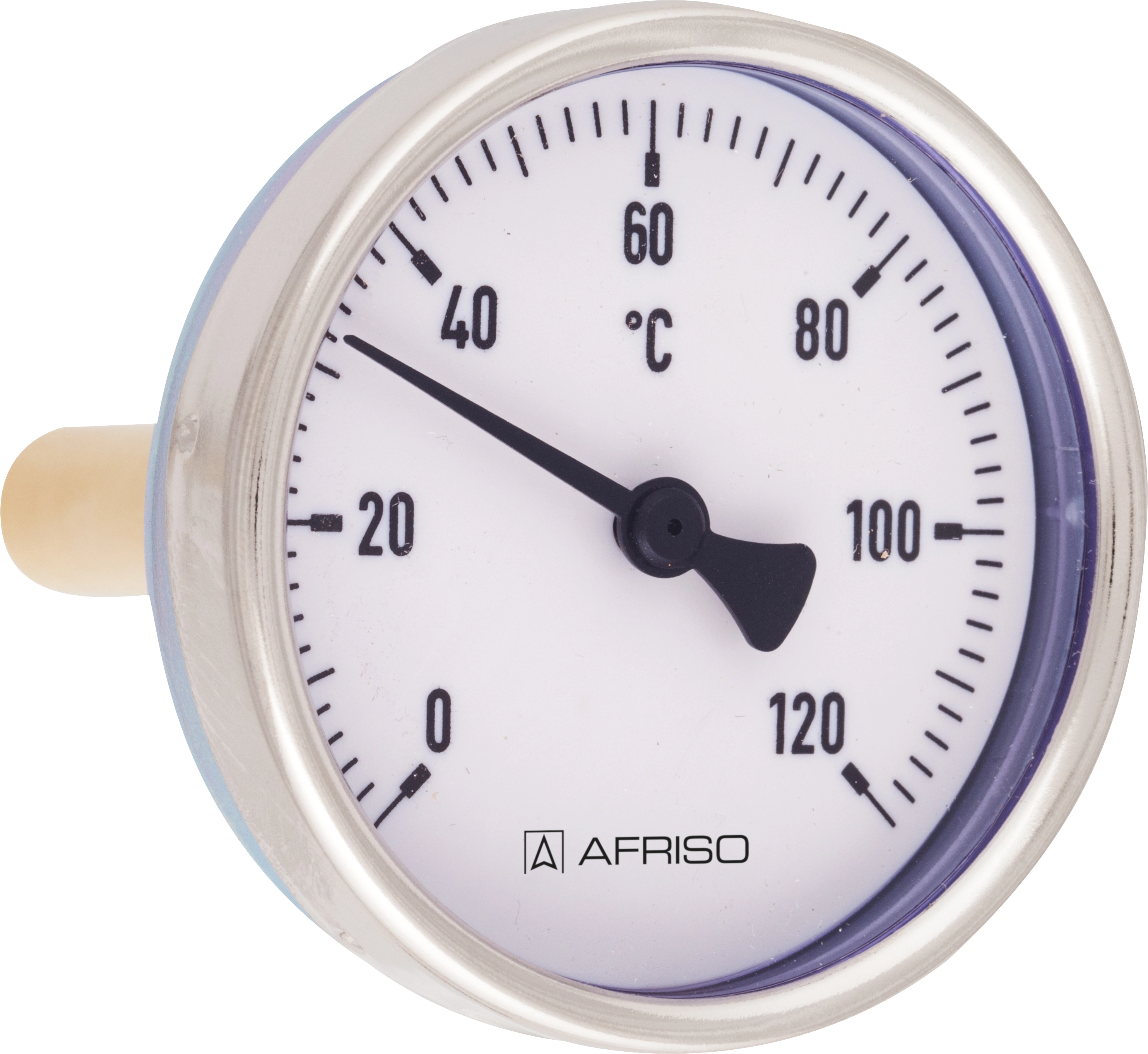 Termometr bimetaliczny BiTh 100 E, D312, fi100 mm, -20÷60°C, L 100 mm, ax, kl. 1