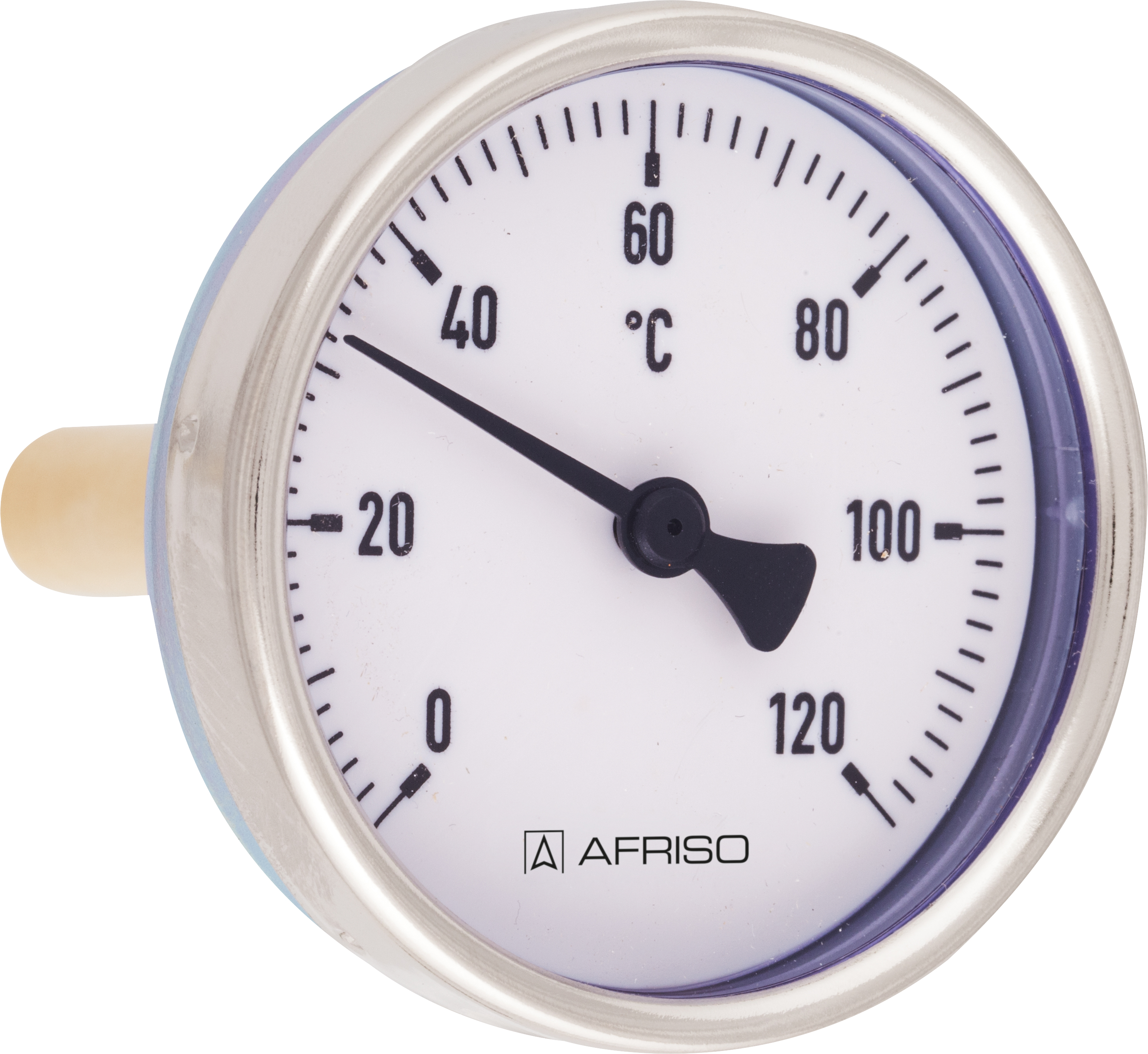 Termometr bimetaliczny BiTh 100 E, D312, fi100 mm, 0÷60°C, L 63 mm, ax, kl. 1