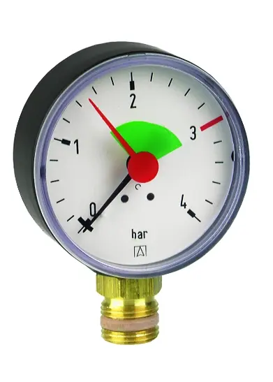 Manometr grzewczy HZ 63, fi63 mm, 0÷4 bar, G3/8", ax, kl. 2,5