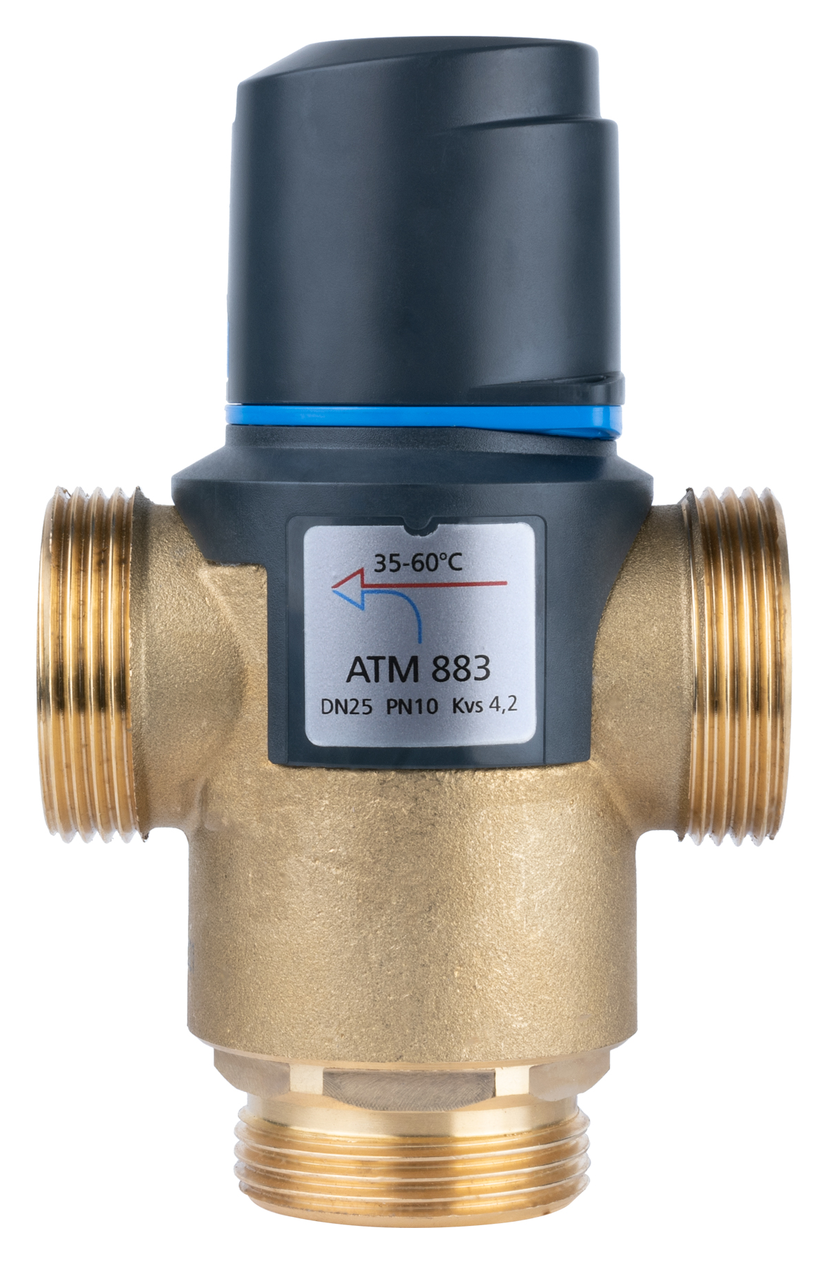 Termostatyczny zawór mieszający ATM 883, DN25, G1 1/4", 35÷60°C, Kvs 4,2 m3/h