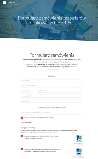 Formularz zamówienia materiałów drukowanych AFRISO