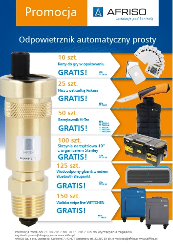 Aktualizacja promocji - Odpowietrznik automatyczny prosty!