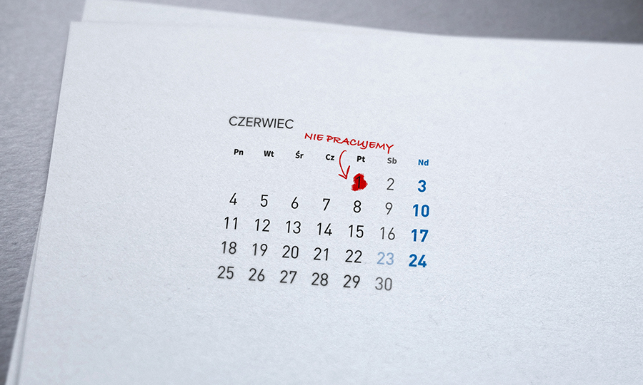 Firma nieczynna w dniu 1 czerwca