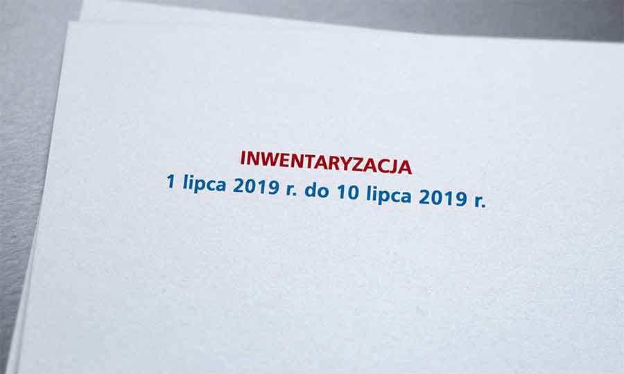 W dniach 01.07.19 - 10.07.19 inwentaryzacja w AFRISO