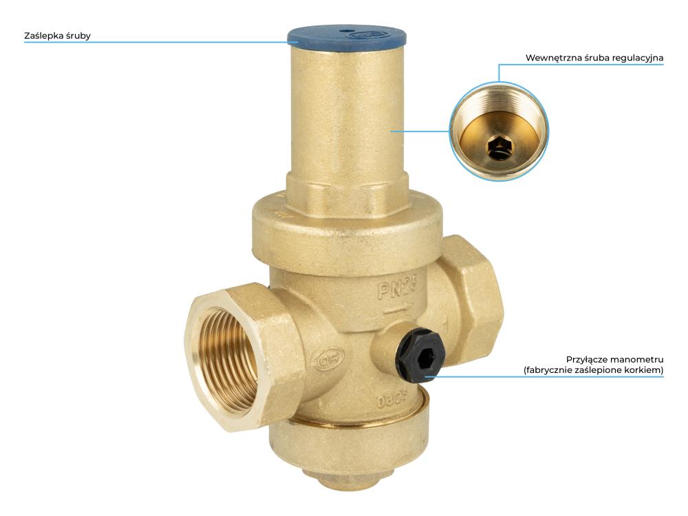 9040310 Standardowy reduktor ciśnienia wody BPR 403, GW G1" - budowa AFRISO 1