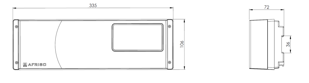 86014 WYCOFANY Z OFERTY - Listwa sterująca przewodowa FloorControl WB01 D-8-24 - wymiary AFRISO 1