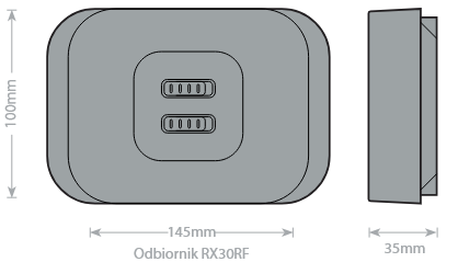 RX30RF Odbiornik sieci ZigBee, 230 V AC, OpenTherm - wymiary AFRISO 1