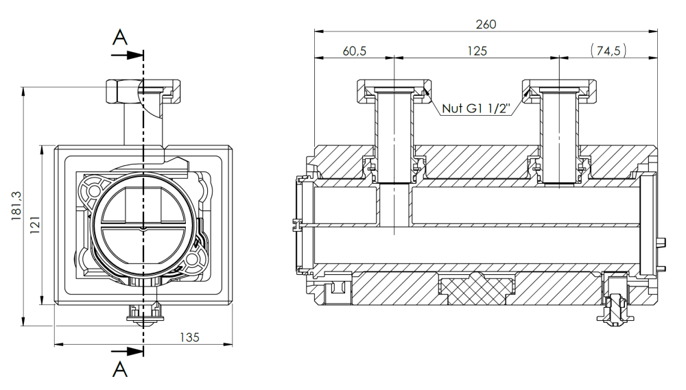 79620 Rozszerzenie ProFusion HSM 125E rozdzielacza o 1 obieg pompowy - wymiary AFRISO 1