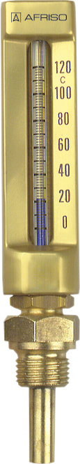 64174 Termometr maszynowy VMTh 200, 200x36 mm, 0÷120°C, L 100 mm, G1/2", prosty - galeria AFRISO 1