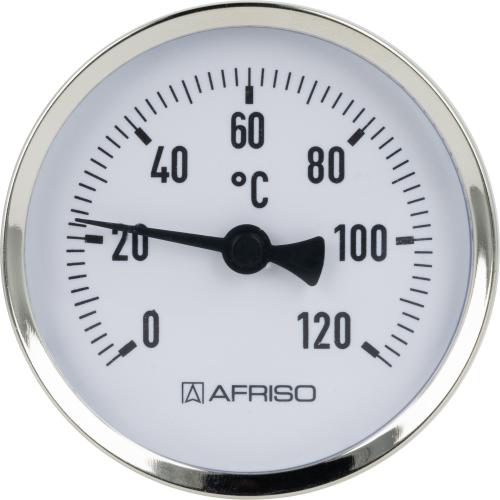 63807 Termometr bimetaliczny BiTh 80, fi80 mm, 0÷120°C, L 63 mm, G1/2", ax, kl. 2 - galeria AFRISO 1