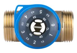 Zestaw termostatycznego zaworu mieszającego ATM 563, DN20, G1", 35÷60°C, Kvs 2,5 m3/h, ze śrubunkami