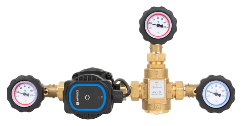 9011020 Grupa ochrony powrotu kotła BTA 110 AP z zaworem temperaturowym ATV 55°C, pompa AFRISO APH 160 - galeria AFRISO 1