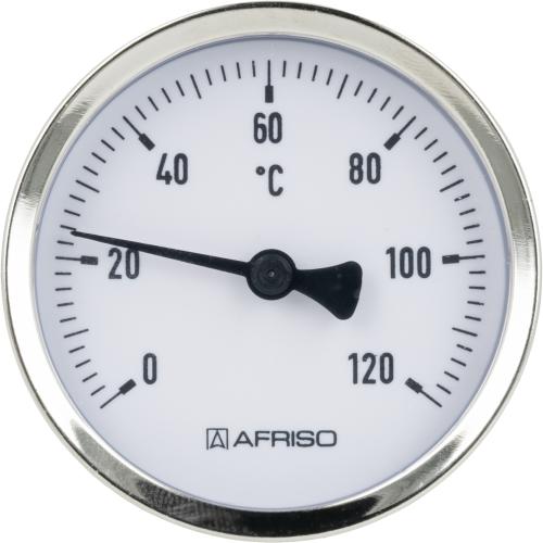 63801 Termometr bimetaliczny BiTh 63, fi63 mm, 0÷120°C, L 40 mm, G1/2", ax, kl. 2 - galeria AFRISO 1