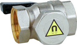 Zawór kulowy z filtrem siatkowym i magnesem BFV 252, GW G1"