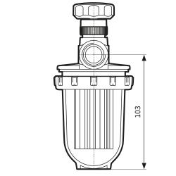 Filtr olejowy jednorurowy V 1/2 - 500 Si, z wkładem plastikowym, 390 l/h