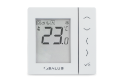 Przewodowy, podtynkowy, cyfrowy regulator temperatury VS35W, dobowy, biały, 230 V.